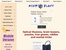 Tablet Screenshot of mindbluff.com